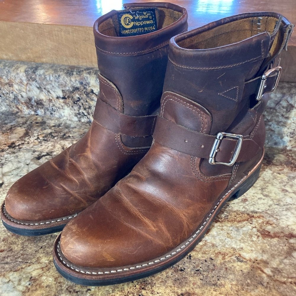 Chippewa leather boots